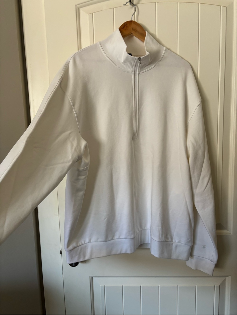 Lululemon French Terry Oversized Half Zip White L NWT